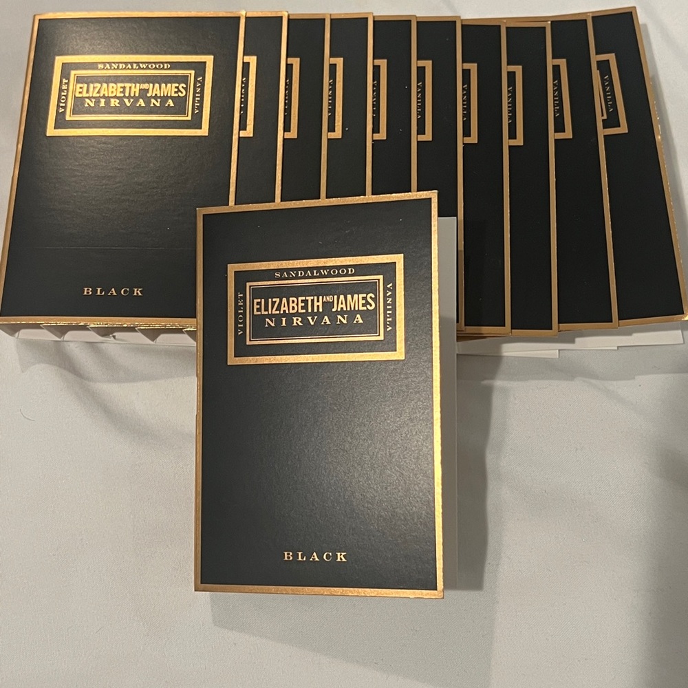 Elizabeth and James Nirvana Black Perfume Sample Set of 11 2ml each